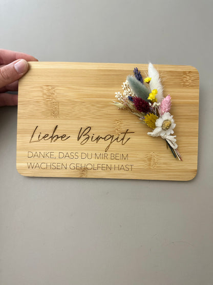 Frühstücksbrett | Personalisiertes Geschenk für Erzieherin | Hebamme | Lehrerin | Tagesmutter