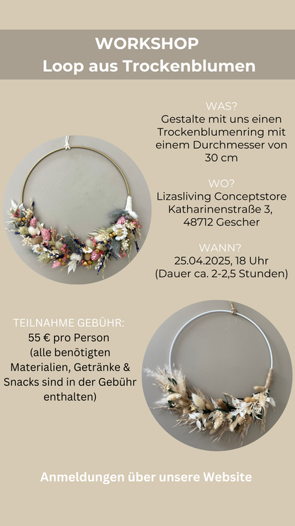 Workshop Loop aus Trockenblumen | 25.04.2025, 18-20 Uhr